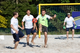 Oberschleißheim, Deutschland, 13.07.2018:Beachsoccer, B2BEACHSOCCER MünchenFoto: Christian Riedel / fotografie-riedel.net