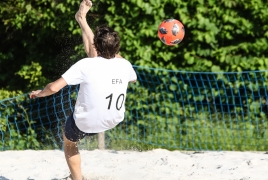 Oberschleißheim, Deutschland, 13.07.2018:Beachsoccer, B2BEACHSOCCER MünchenFoto: Christian Riedel / fotografie-riedel.net