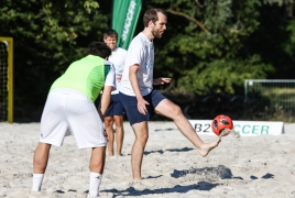 Oberschleißheim, Deutschland, 13.07.2018:Beachsoccer, B2BEACHSOCCER MünchenFoto: Christian Riedel / fotografie-riedel.net