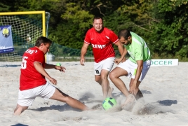 Oberschleißheim, Deutschland, 13.07.2018:Beachsoccer, B2BEACHSOCCER MünchenFoto: Christian Riedel / fotografie-riedel.net