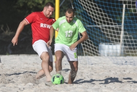 Oberschleißheim, Deutschland, 13.07.2018:Beachsoccer, B2BEACHSOCCER MünchenFoto: Christian Riedel / fotografie-riedel.net