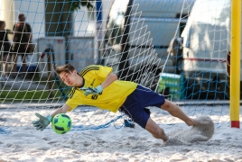 Oberschleißheim, Deutschland, 13.07.2018:Beachsoccer, B2BEACHSOCCER MünchenFoto: Christian Riedel / fotografie-riedel.net