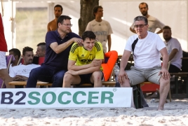 Oberschleißheim, Deutschland, 13.07.2018:Beachsoccer, B2BEACHSOCCER MünchenFoto: Christian Riedel / fotografie-riedel.net