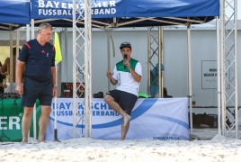 Oberschleißheim, Deutschland, 13.07.2018:Beachsoccer, B2BEACHSOCCER MünchenFoto: Christian Riedel / fotografie-riedel.net