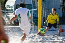 Oberschleißheim, Deutschland, 13.07.2018:Beachsoccer, B2BEACHSOCCER MünchenFoto: Christian Riedel / fotografie-riedel.net