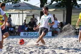 Oberschleißheim, Deutschland, 13.07.2018:Beachsoccer, B2BEACHSOCCER MünchenFoto: Christian Riedel / fotografie-riedel.net