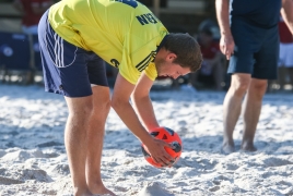 Oberschleißheim, Deutschland, 13.07.2018:Beachsoccer, B2BEACHSOCCER MünchenFoto: Christian Riedel / fotografie-riedel.net