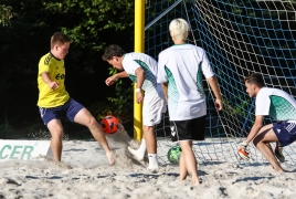 Oberschleißheim, Deutschland, 13.07.2018:Beachsoccer, B2BEACHSOCCER MünchenFoto: Christian Riedel / fotografie-riedel.net