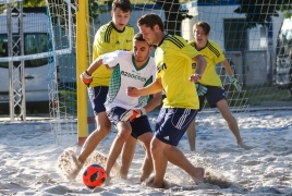 Oberschleißheim, Deutschland, 13.07.2018:Beachsoccer, B2BEACHSOCCER MünchenFoto: Christian Riedel / fotografie-riedel.net