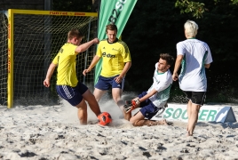 Oberschleißheim, Deutschland, 13.07.2018:Beachsoccer, B2BEACHSOCCER MünchenFoto: Christian Riedel / fotografie-riedel.net