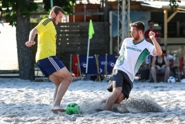 Oberschleißheim, Deutschland, 13.07.2018:Beachsoccer, B2BEACHSOCCER MünchenFoto: Christian Riedel / fotografie-riedel.net