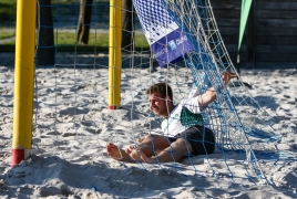 Oberschleißheim, Deutschland, 13.07.2018:Beachsoccer, B2BEACHSOCCER MünchenFoto: Christian Riedel / fotografie-riedel.net