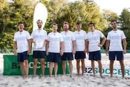 Oberschleißheim, Deutschland, 13.07.2018:Beachsoccer, B2BEACHSOCCER MünchenFoto: Christian Riedel / fotografie-riedel.net