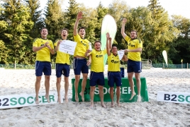 Oberschleißheim, Deutschland, 13.07.2018:Beachsoccer, B2BEACHSOCCER MünchenFoto: Christian Riedel / fotografie-riedel.net