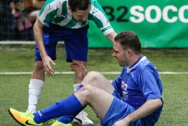 Unterföhring, Deutschland, 27.01.2018: Fußball, INDOOR B2SOCCER München Foto: Christian Riedel / fotografie-riedel.net