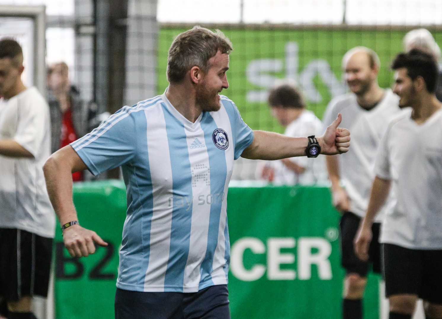Unterföhring, Deutschland, 27.01.2018: Fußball, INDOOR B2SOCCER München Foto: Christian Riedel / fotografie-riedel.net