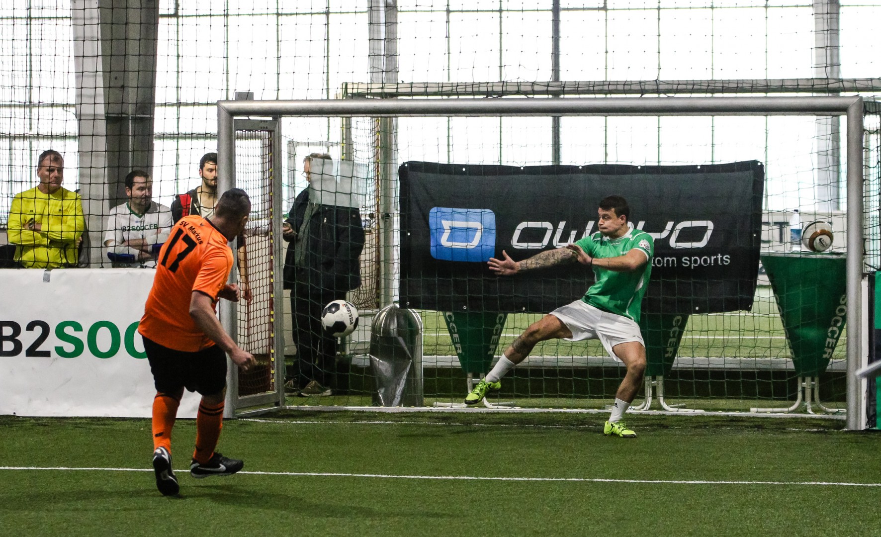 Unterföhring, Deutschland, 27.01.2018: Fußball, INDOOR B2SOCCER München Foto: Christian Riedel / fotografie-riedel.net