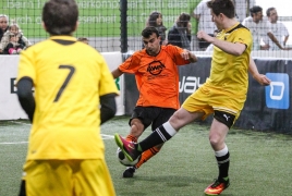 Unterföhring, Deutschland, 27.01.2018: Fußball, INDOOR B2SOCCER München Foto: Christian Riedel / fotografie-riedel.net