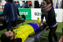 Unterföhring, Deutschland, 27.01.2018: Fußball, INDOOR B2SOCCER München Foto: Christian Riedel / fotografie-riedel.net