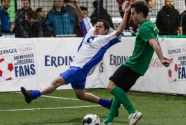 Unterföhring, Deutschland, 27.01.2018: Fußball, INDOOR B2SOCCER München Foto: Christian Riedel / fotografie-riedel.net